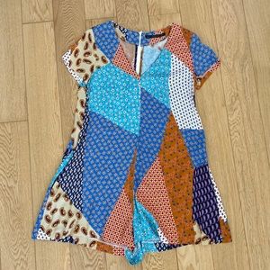 Patterned summer romper